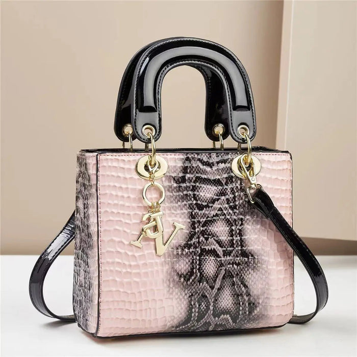 SaneShoppe-Bright Leather Shoulder Bag for Women - Luxury Designer Crossbody Messenger Handbag