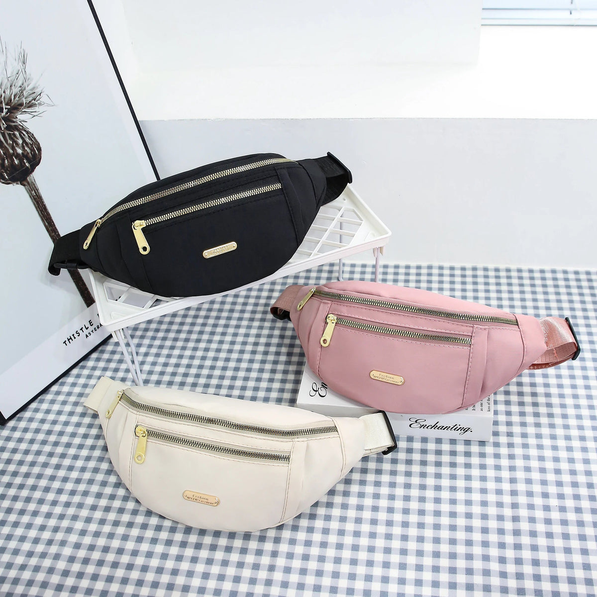 SaneShoppe-Outdoor Sports Waist Bag Multi-Layer Fanny Pack with Phone Pocket