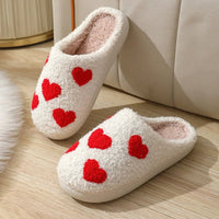 SaneShoppe-Cartoon Winter Slippers for Women, Cute Fluffy Love Flip-flops, Indoor Warm Plush Home Shoes