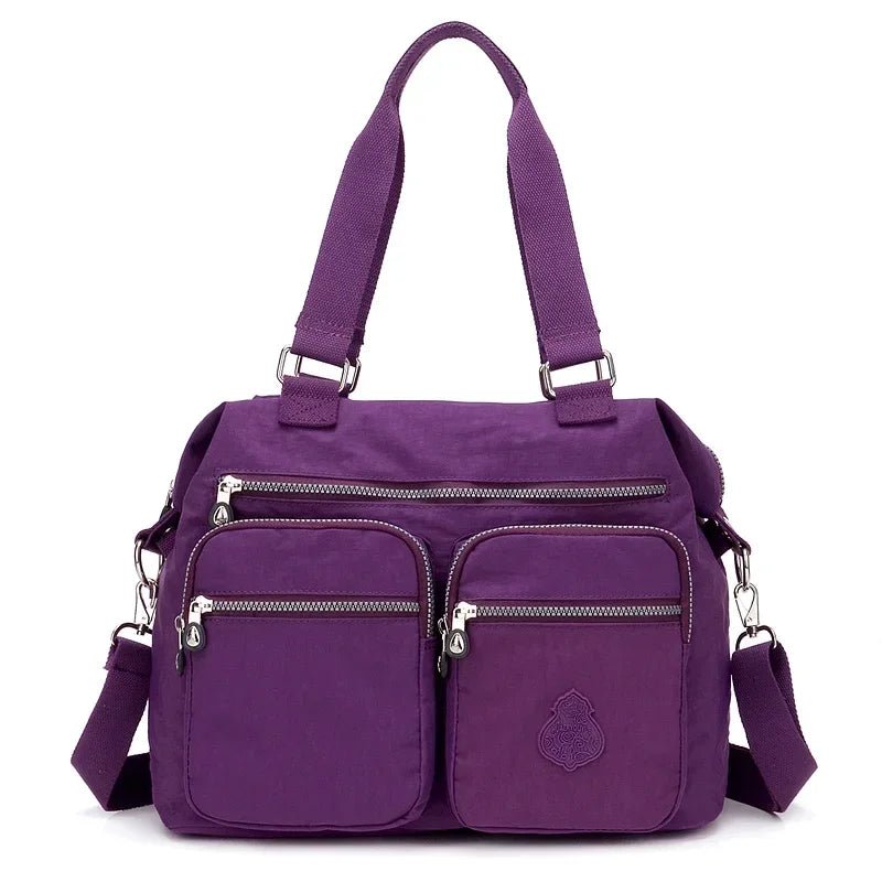 SaneShoppe-Waterproof Nylon Shoulder Bag for Women Big Handbag Crossbody Purses