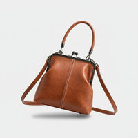 SaneShoppe-Fashionable Women's Vintage Leather Crossbody Bag for Evening Parties and Makeup