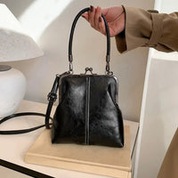 SaneShoppe-Fashionable Women's Vintage Leather Crossbody Bag for Evening Parties and Makeup