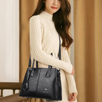 SaneShoppe - Women's PU Leather Handbags Ladies Large Tote Bag Female Square Shoulder Bags Bolsas Femininas Sac Fashion Crossbody Bags Purse