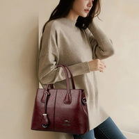 SaneShoppe - Women's PU Leather Handbags Ladies Large Tote Bag Female Square Shoulder Bags Bolsas Femininas Sac Fashion Crossbody Bags Purse