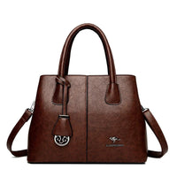 SaneShoppe - Women's PU Leather Handbags Ladies Large Tote Bag Female Square Shoulder Bags Bolsas Femininas Sac Fashion Crossbody Bags Purse