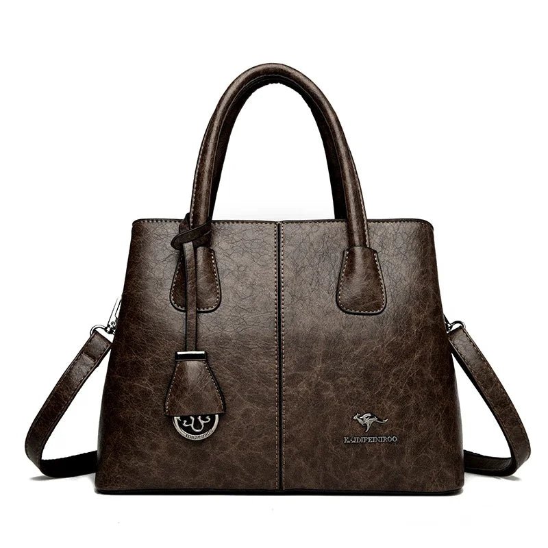 SaneShoppe - Women's PU Leather Handbags Ladies Large Tote Bag Female Square Shoulder Bags Bolsas Femininas Sac Fashion Crossbody Bags Purse