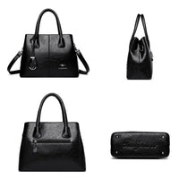 SaneShoppe - Women's PU Leather Handbags Ladies Large Tote Bag Female Square Shoulder Bags Bolsas Femininas Sac Fashion Crossbody Bags Purse