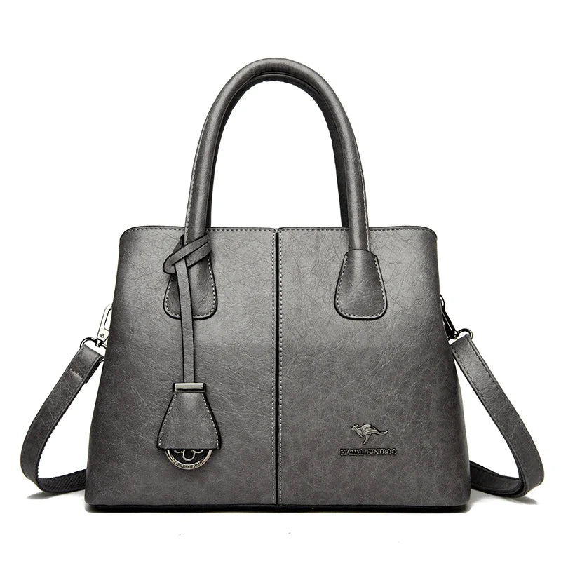 SaneShoppe - Women's PU Leather Handbags Ladies Large Tote Bag Female Square Shoulder Bags Bolsas Femininas Sac Fashion Crossbody Bags Purse