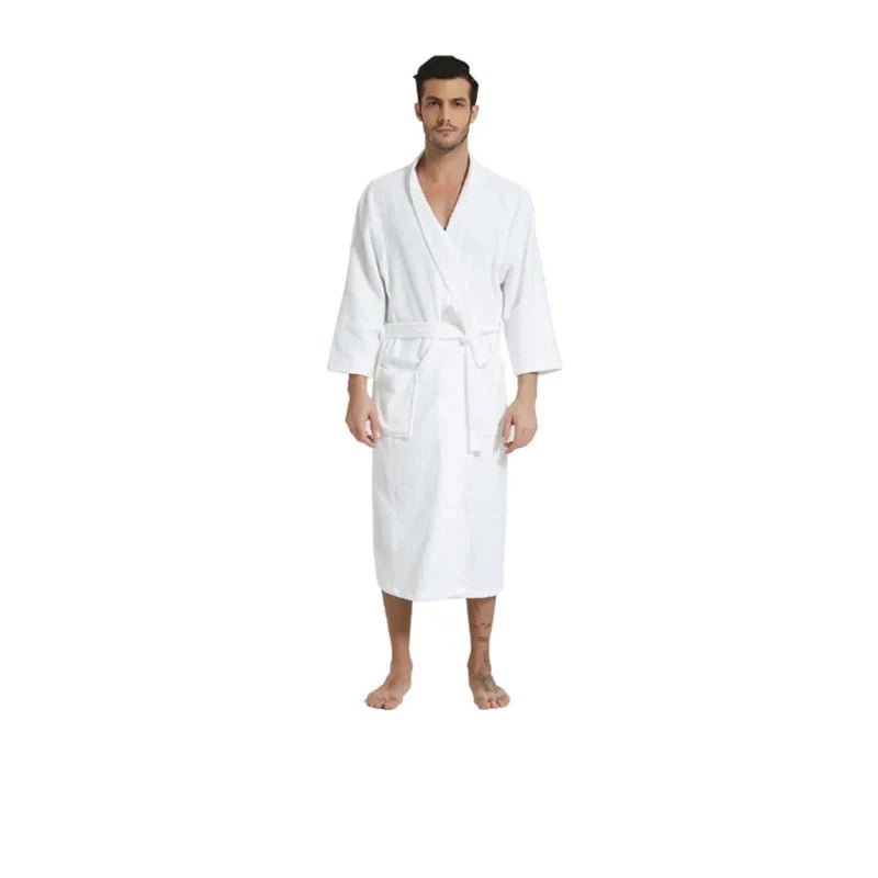 SaneShoppe - Men Long Terry Bath Robe Kimono Towel Bathrobe Women Dressing Gown