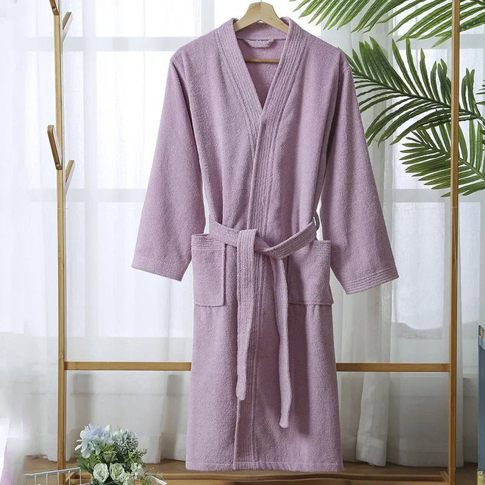 SaneShoppe - Men Long Terry Bath Robe Kimono Towel Bathrobe Women Dressing Gown