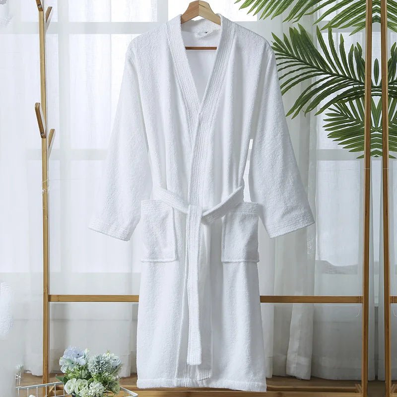 SaneShoppe - Men Long Terry Bath Robe Kimono Towel Bathrobe Women Dressing Gown