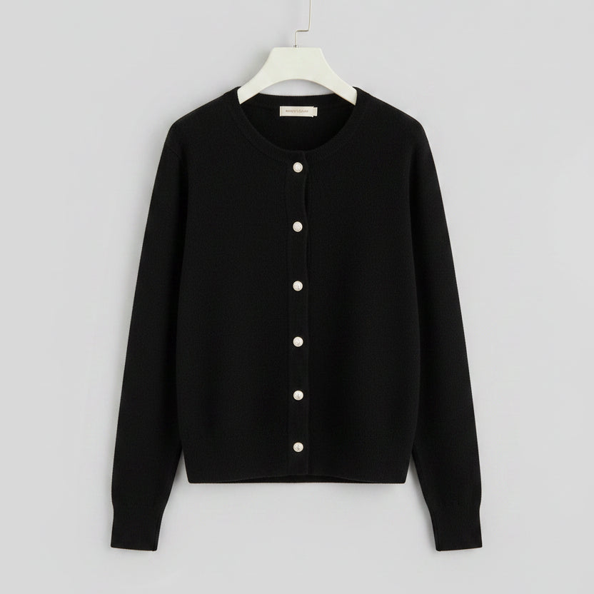 SaneShoppe - 2024 Crew neck 100 pure cashmere cardigan small fragrant coat women's spring and autumn loose wool knit sweater