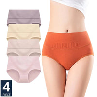 SaneShoppe - 4 - Pack Women's Cotton High Waist Underwear, Sizes M - 5XL. Breathable Briefs.