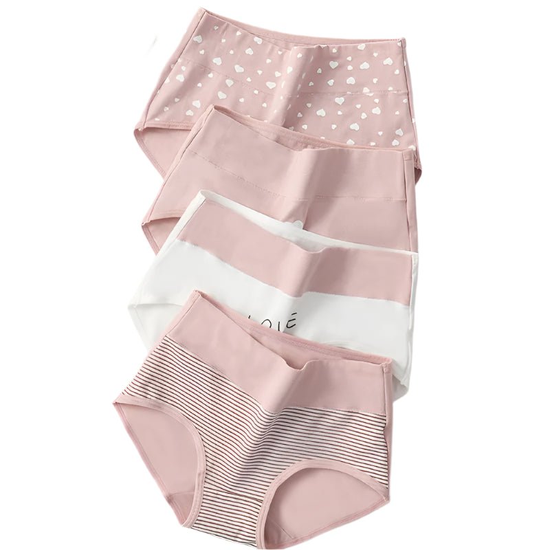 SaneShoppe - 4 - Pack Women's Cotton High Waist Underwear, Sizes M - 5XL. Breathable Briefs.