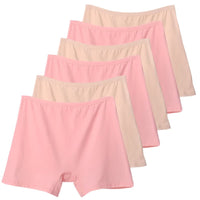 SaneShoppe - 6pcs Cotton Women's Plus Size High Waist Boxer Briefs Safety Panties
