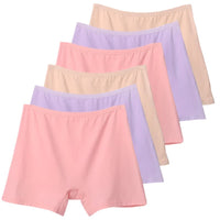 SaneShoppe - 6pcs Cotton Women's Plus Size High Waist Boxer Briefs Safety Panties