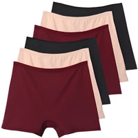 SaneShoppe 6pcs Cotton Women's Plus Size High Waist Boxer Briefs Safety Panties