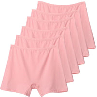 SaneShoppe - 6pcs Cotton Women's Plus Size High Waist Boxer Briefs Safety Panties