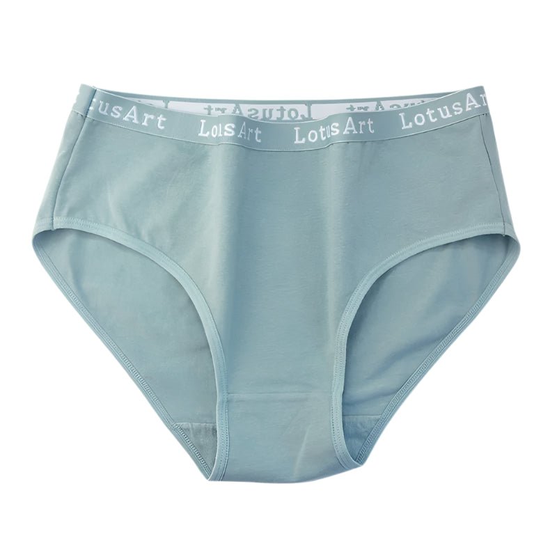 SaneShoppe - 6pcs Women's High Waist Cotton Panties, Solid Colours, Sizes M - 2XL