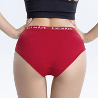 SaneShoppe - 6pcs Women's High Waist Cotton Panties, Solid Colours, Sizes M - 2XL