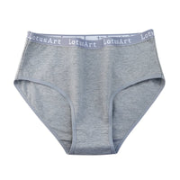 SaneShoppe - 6pcs Women's High Waist Cotton Panties, Solid Colours, Sizes M - 2XL