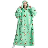 SaneShoppe - Cozy Oversized Hoodie Blanket with Sleeves - Stay Warm in Style!