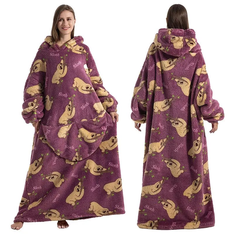 SaneShoppe Cozy Oversized Hoodie Blanket with Sleeves - Stay Warm in Style!