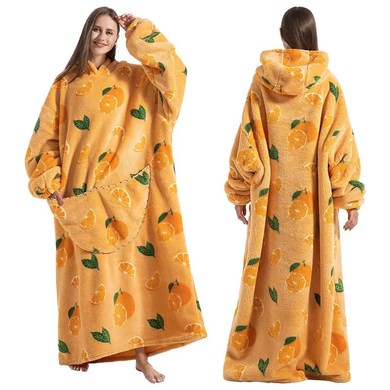 GACOOSAdult Oversized Hoodies Women Blankets with Sleeves Super Warm Winter Plush Flannel Pajama Sweatshirt Men Women Wearable BlanketSaneShoppe