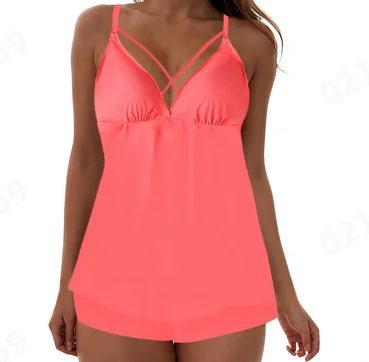 SaneShoppe - Big Flower Tankini Set for Women - Stylish Summer Swimsuit