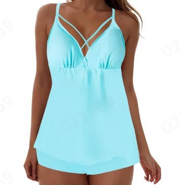 SaneShoppe Big Flower Tankini Set for Women - Stylish Summer Swimsuit
