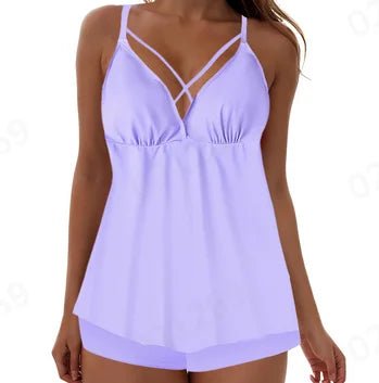 SaneShoppe Big Flower Tankini Set for Women - Stylish Summer Swimsuit