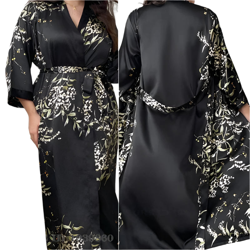 SaneShoppe - Female 1 or 2 - Piece Robe Set Nightgown Long Kimono Bathrobe 3XL, 5XL