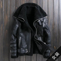 SaneShoppe - Genuine Sheepskin Jackets for Men and Women 2025 Winter Double Collar Coats with Real Fur