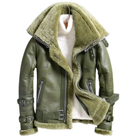 SaneShoppe Genuine Sheepskin Jackets for Men and Women 2025 Winter Double Collar Coats with Real Fur