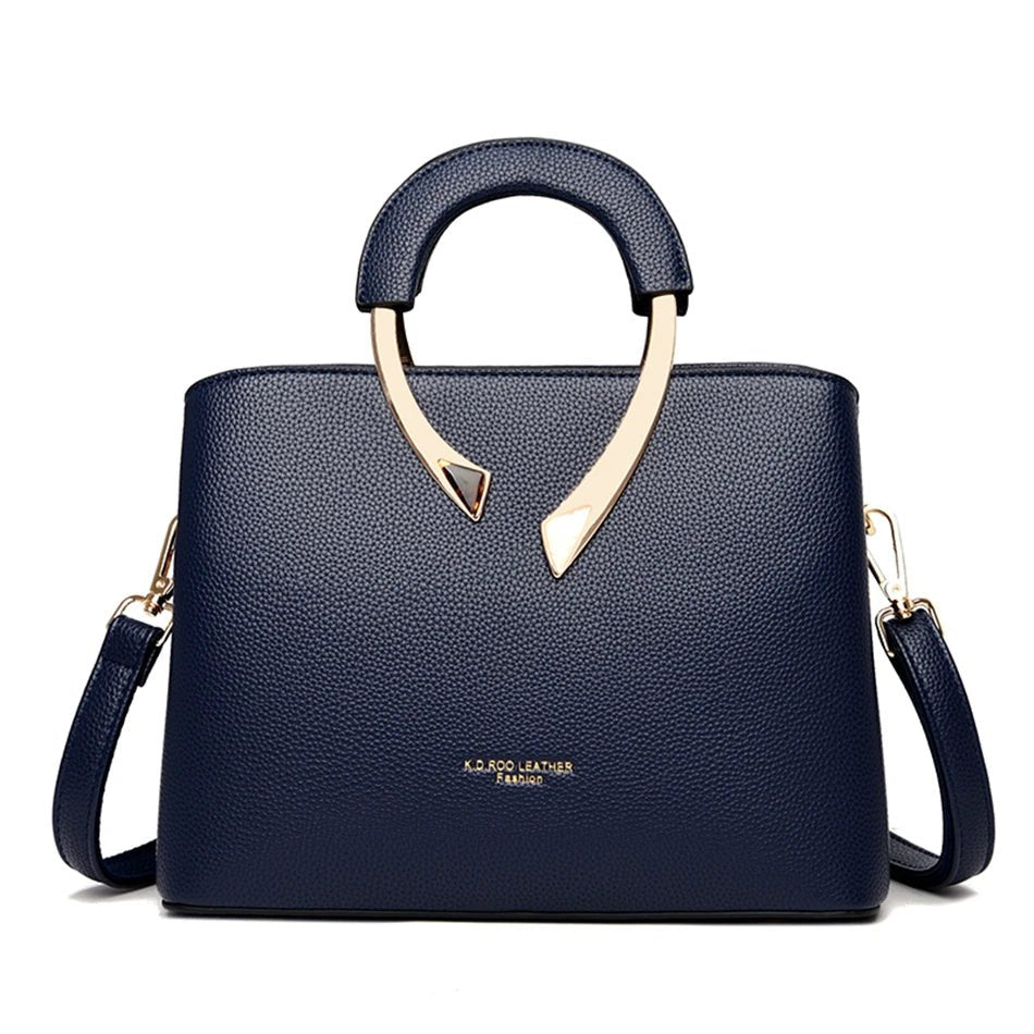 SaneShoppe - High Quality Vanderwaah Leather Casual Tote Luxury Handbag for Women 2024 Designer Crossbody Shoulder Bag