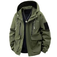 SaneShoppe-Men's Hooded Printing Jacket with Detachable Hat, Sizes M-5XL