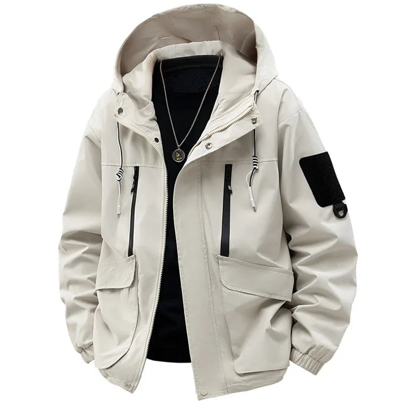 SaneShoppe-Men's Hooded Printing Jacket with Detachable Hat, Sizes M-5XL