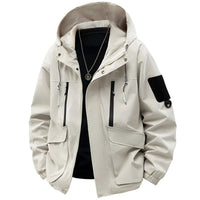 SaneShoppe-Men's Hooded Printing Jacket with Detachable Hat, Sizes M-5XL