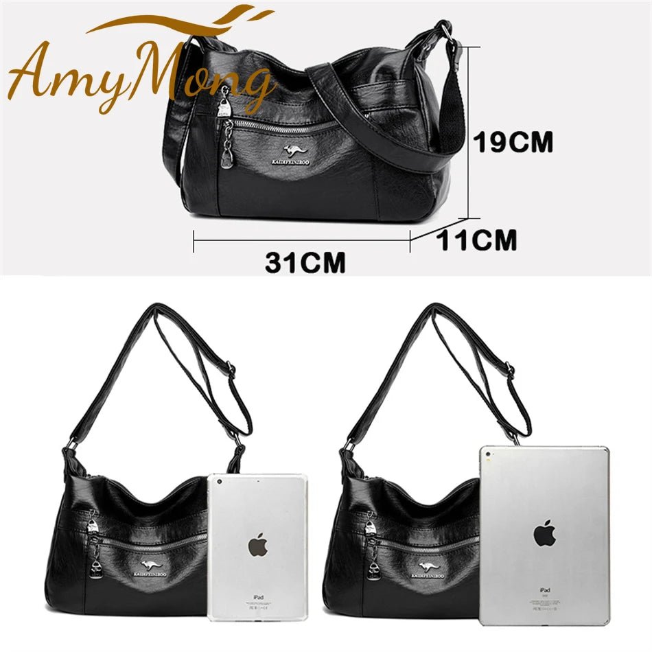 SaneShoppe - Luxury Genuine Brand Leather Shoulder Handbag for Women 2021 Designer Crossbody Messenger Bag