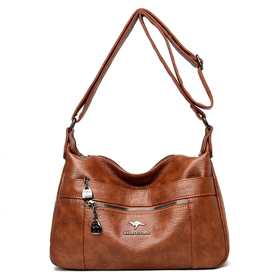 SaneShoppe Luxury Genuine Brand Leather Shoulder Handbag for Women 2021 Designer Crossbody Messenger Bag