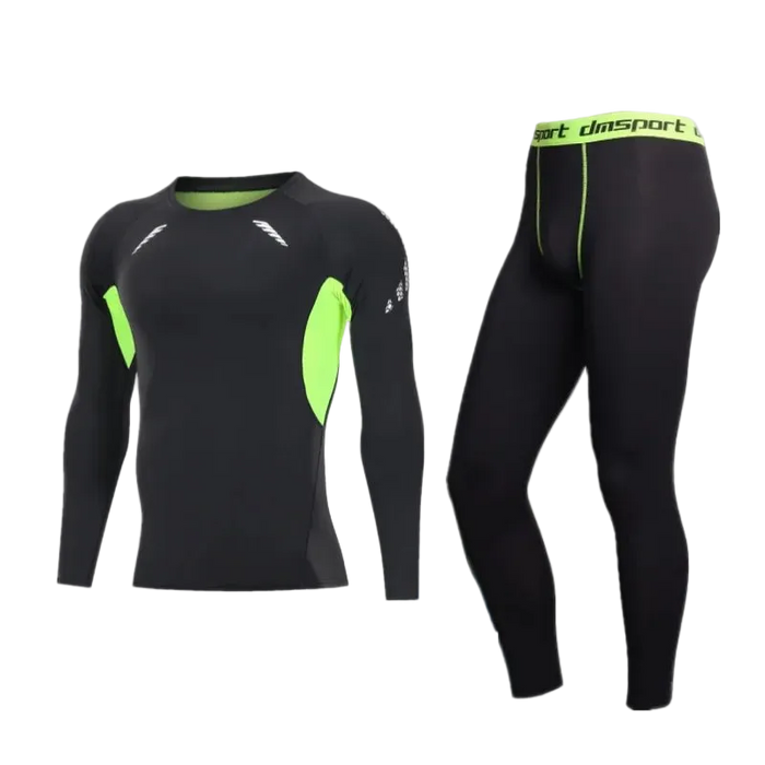 SaneShoppe - Men Compression Fitness Fleece Man Sport First Layer Underwear Set Second Thermal Men's Skin Long Johns