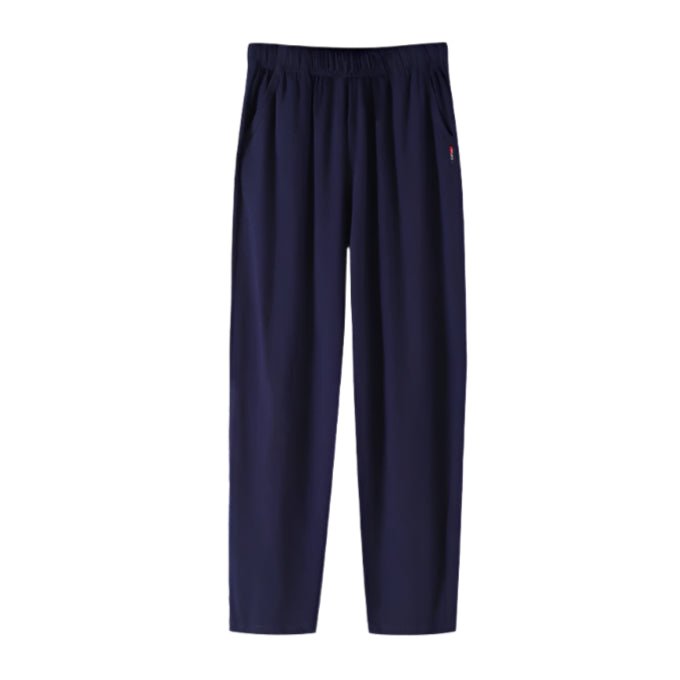 SaneShoppe - Men's Cotton Pajama Pants with Pockets, Elastic Waist, Large Size