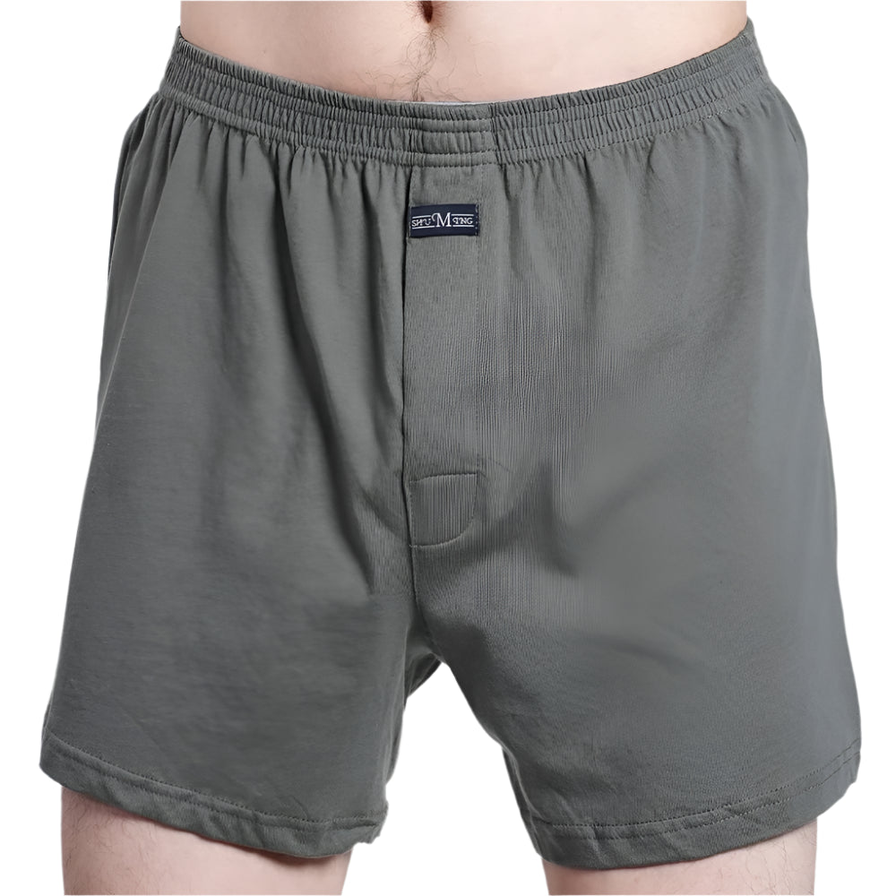 SaneShoppe - Men's High Waist Cotton Boxer Shorts, Casual Plaid Pajama Bottoms, Plus Size M - 3XL.