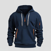 SaneShoppe-Windproof Hooded Zippered Jacket for Men, S-4XL Casual Patchwork Coat