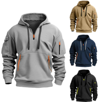 SaneShoppe-Windproof Hooded Zippered Jacket for Men, S-4XL, Spring/Autumn Casual Patchwork Cardigan