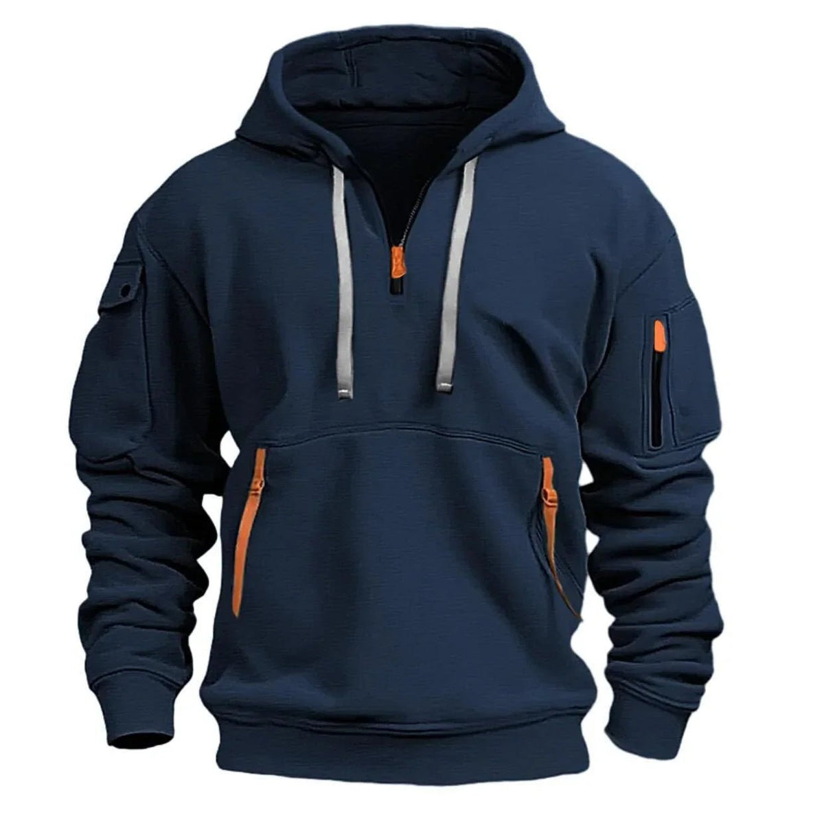 SaneShoppe-Windproof Hooded Zippered Jacket for Men, S-4XL, Spring/Autumn Casual Patchwork Cardigan