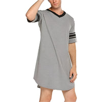 SaneShoppe Men's Loungewear: Summer T-shirt, Striped Sleep Dress, Bathrobe.