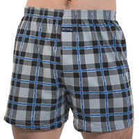 SaneShoppe - Men's Plaid Cotton Pajama Bottoms - High Waist, Plus Size Boxers for Home Wear
