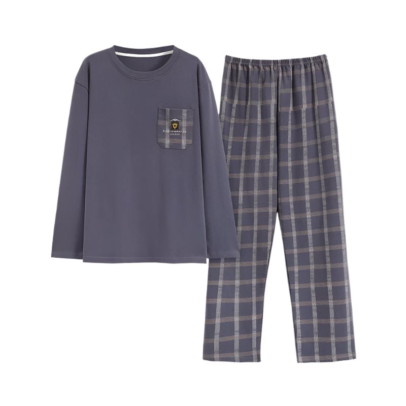 SaneShoppe - Men's Plus Size Cotton Pajama Set for Ultimate Comfort