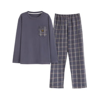 SaneShoppe - Men's Plus Size Cotton Pajama Set for Ultimate Comfort